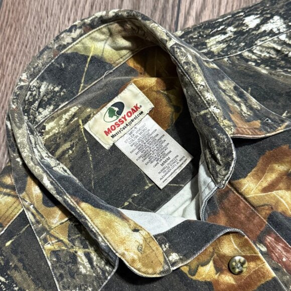 Vintage 90s Mossy Oak Break Up Camo Explorer Shirt – Men’s M - Picture 3 of 8